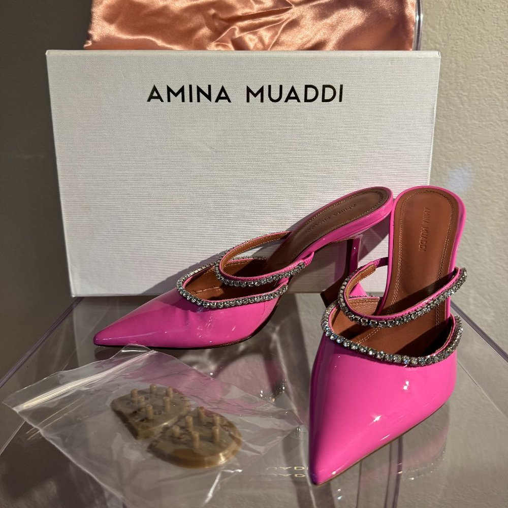 Amina Muaddi Gilda Mule Pink - 37